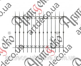 Кована огорожа, секція паркану. Готова Конструкція 2000х1500 (БКО-04), фото 1