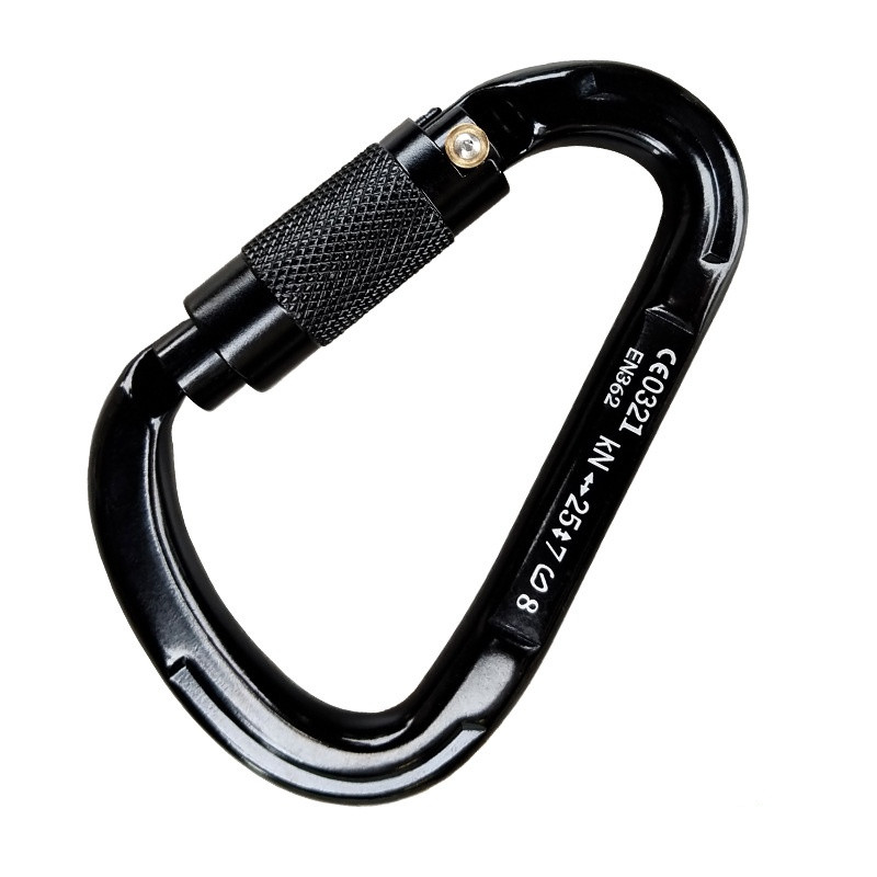 Високоміцний алюмінієвий сплав карабін Solve S7 Black, навантаження: 25KN (приблизно 2500 кг), фото 1