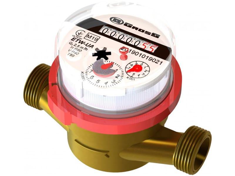 Лічильник Gross  3/4" гарячої води   2,5 куб.  без штуцера  1/10 Techno-Torba Гарант Якості