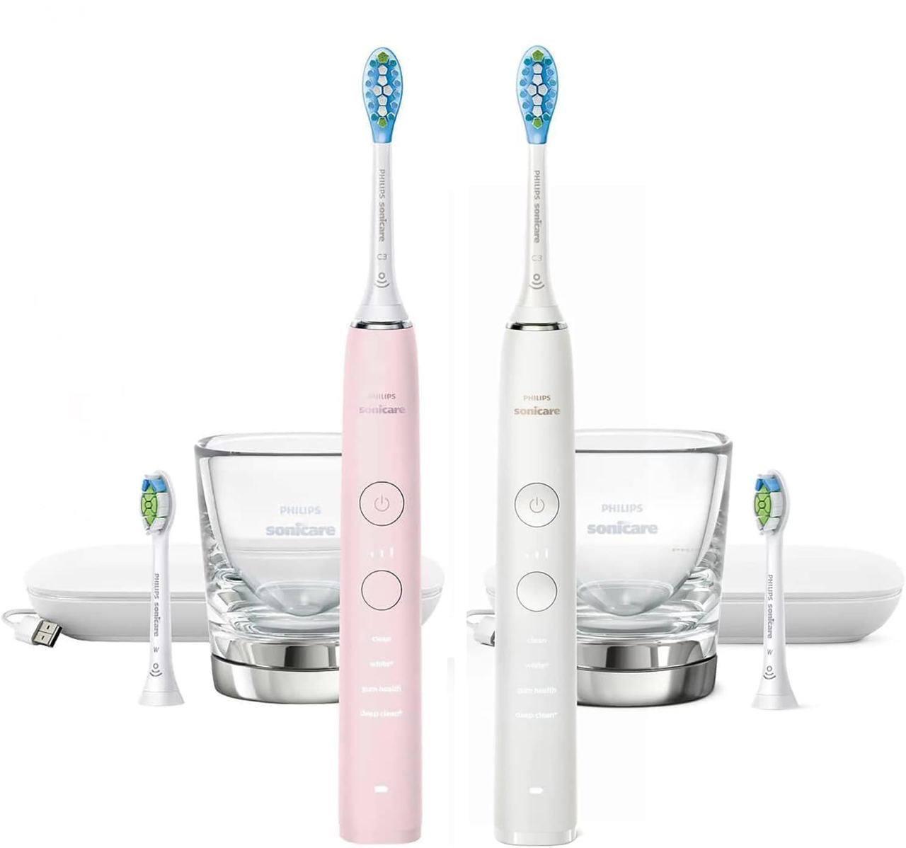 PHILIPS Sonicare DiamondClean 9000 HX9912/99 White and Pink Набір електричних зубних щіток, фото 1