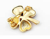 Брошка «Счастий листочок» рожевий, фото 3