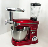 Кухонний комбайн 3 в 1 Rainberg 4200Вт м'ясорубка блендер 1.5 л міксер тістоміс 5.5 л на 6 швидкостей турборежим, фото 2