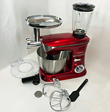 Кухонний комбайн 3 в 1 Rainberg 4200Вт м'ясорубка блендер 1.5 л міксер тістоміс 5.5 л на 6 швидкостей турборежим, фото 3