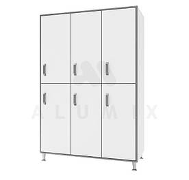 Шафа для медичного одягу 6Д Алюмікс ТМК - Білий