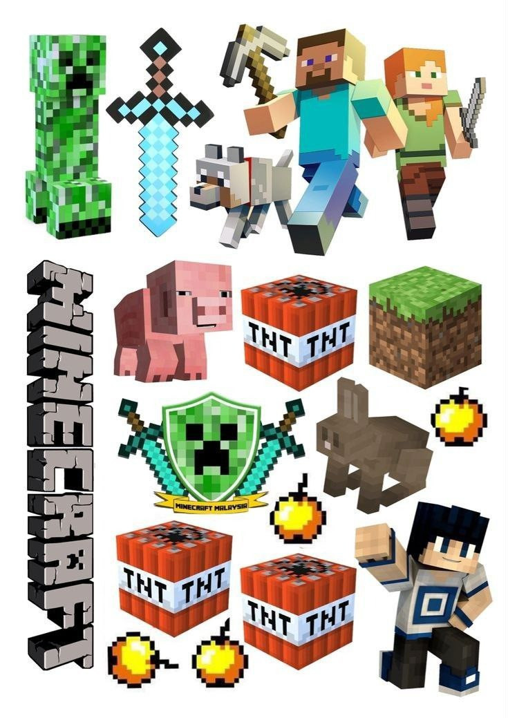 Вафельна картинка MINECRAFT 1