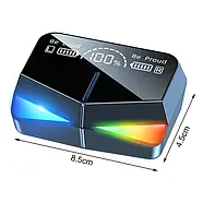 Бездротові Ігрові навушники з функцією PowerBank M28 Bluetooth-навушники із зарядним кейсом та мікрофоном, фото 9