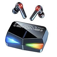 Бездротові Ігрові навушники з функцією PowerBank M28 Bluetooth-навушники із зарядним кейсом та мікрофоном, фото 3