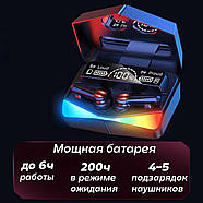 Бездротові Ігрові навушники з функцією PowerBank M28 Bluetooth-навушники із зарядним кейсом та мікрофоном, фото 7