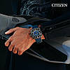 Титанові японські 200 м дайверський годинник Citizen Eco-Drive BN0227-09L. Сонячна батарея, протиударні, фото 8