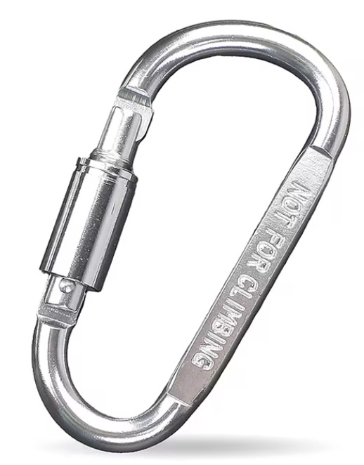 Карабін із муфтою Solve Aluminum Carabine Білий до 100 кг алюмінієвий сплав Screwlock KT7000801, фото 1