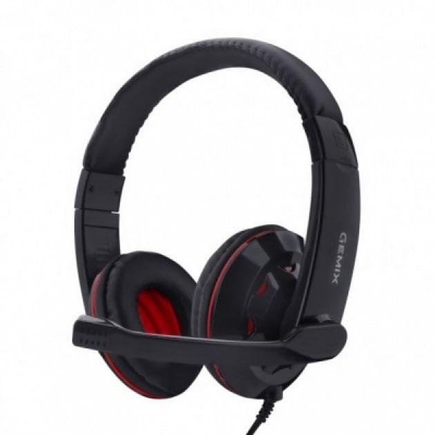 Навушники дротові Gemix HP-220MV (з мікрофоном, для ПК) Black