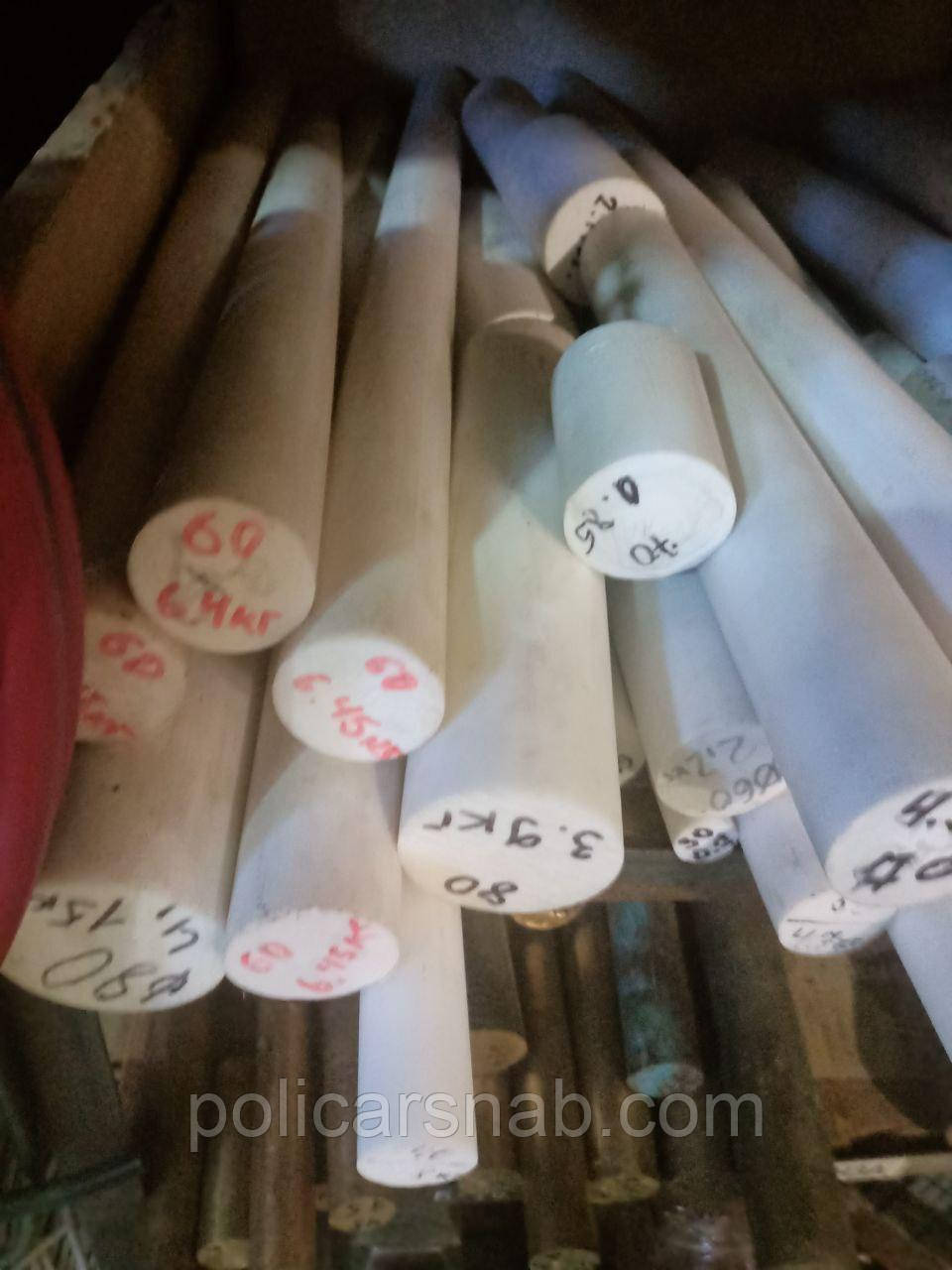 Фторопласт Ф-4 стрижень кругляк діаметр 60 мм ПТФЕ PTFE білого кольору є різна довжина можлива порізка (1метр=6,6кг)