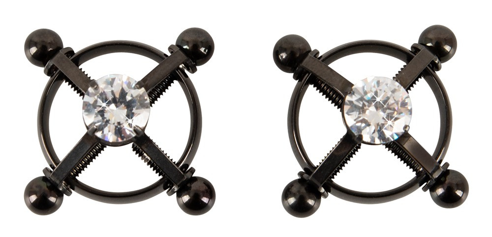 Затискачі для сосків Bad Kitty Nipple Jewellery black, фото 1