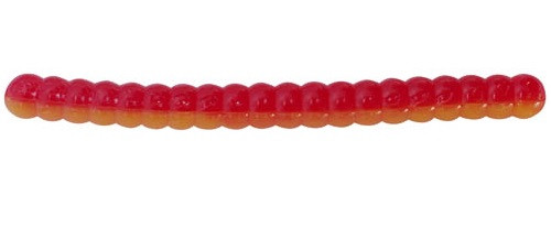 Силікон Big Bite Baits Trout Worm 1" Red/Yellow 10 шт., фото 1