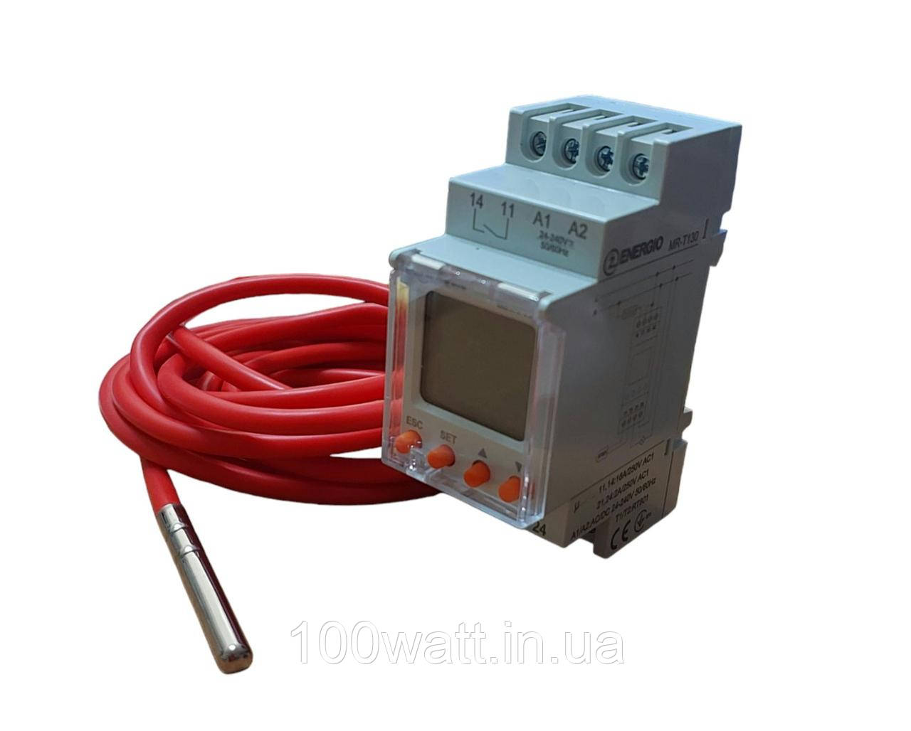 Реле температури ENERGIO T130 16A -25…+130°С 24-240V AC/DC 1кан 71007