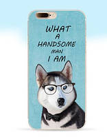 Силиконовый чехол бампер для Iphone 7 Plus с картинкой Собака
