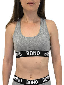 Bono топ жіночий 950119 темно-сірий з чорною резинкою