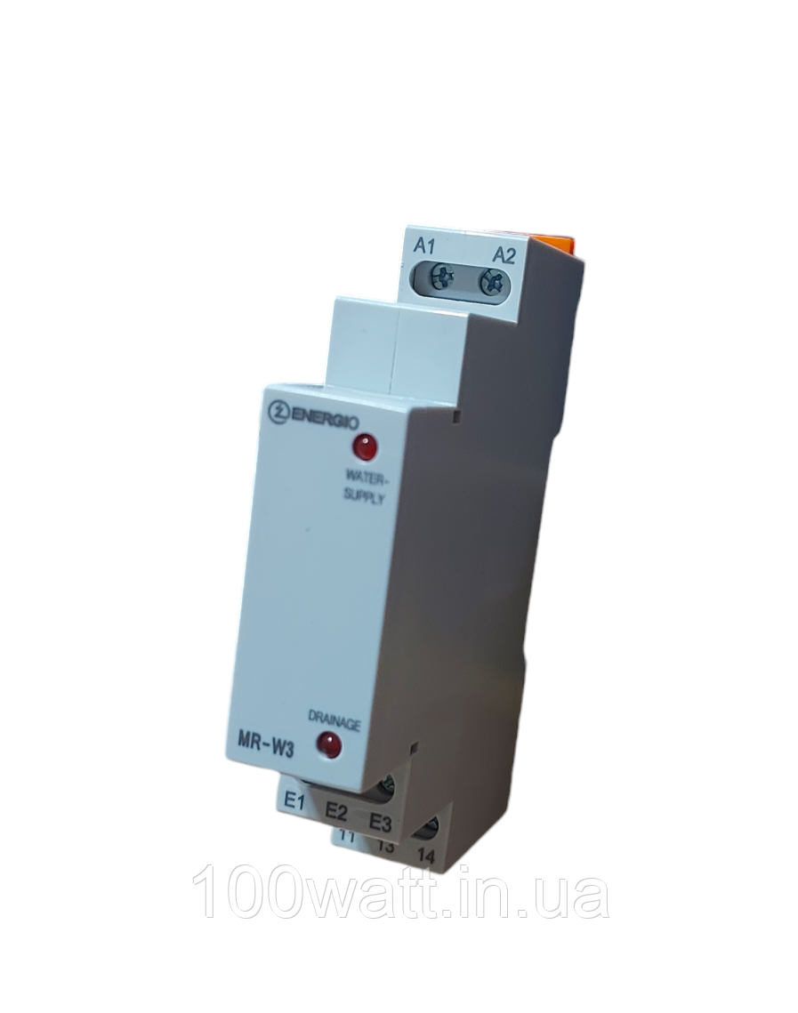 Реле рівня рідини ENERGIO W3 з трьома датчиками 24-240V AC/DC 71016