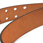 Чоловічий ремінь з натуральної шкіри, 125см, Bison, Чорний / Поясний ремінь шкіряний / Ремінь з двома язичками, фото 4