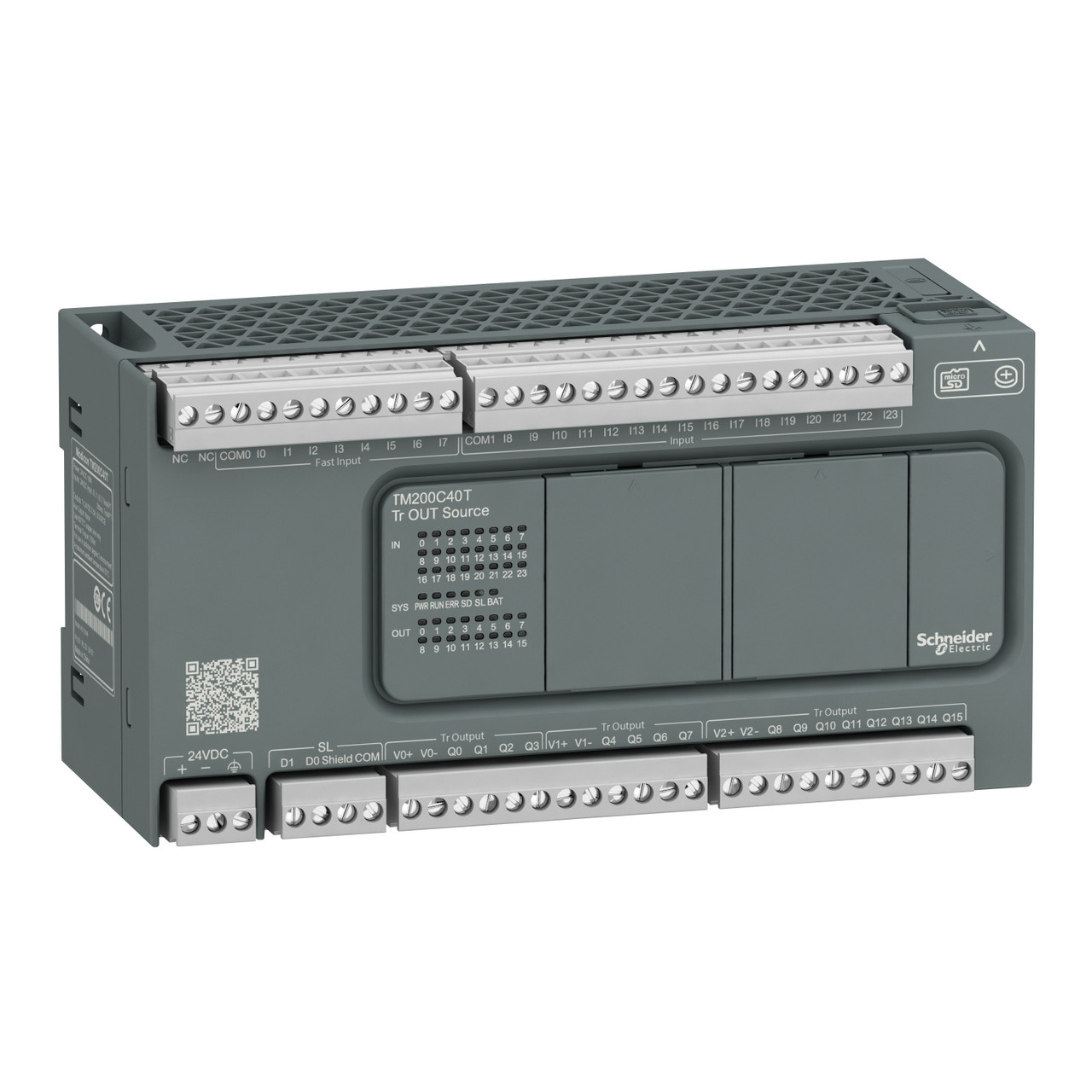 TM200C40T ПЛК M200 40ВХ/ВИХ,=24В, 24 ВХ.,16 ТР.PNP