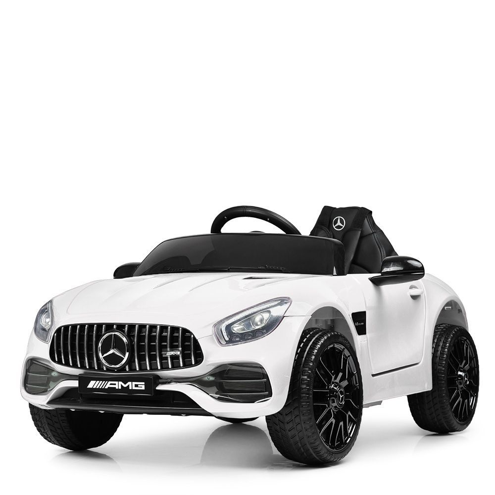 Дитячий електромобіль на 2 мотори з музикою та світлом Mercedes M 4062EBLR-1 Белый