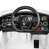Дитячий електромобіль на 2 мотори з музикою та світлом Mercedes M 4062EBLR-1 Белый, фото 4