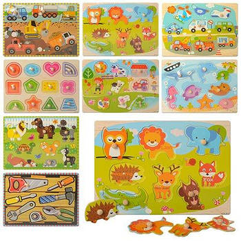 Деревянная игрушка Рамка-вкладыш MD1187 G-Rich