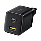 Зарядний пристрій Baseus USB/Type-C 30W PD Super Si Pro Quick Charger Black, фото 2