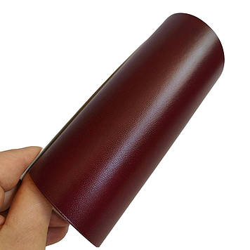 Палітурний матеріал (бумвинил, баладек, балакрон) серії "Моноколор" Plano бордовий 15-504 Европа 3 м рулон