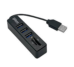USB-хаб XON SmartHub 5 в 1 (SD/TF + 3xUSB2.0) Чорний (UHAHP050032B 5054)