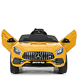 Дитячий електромобіль на 2 мотори з музикою та світлом Mercedes M 4062EBLR-6 Жовтий, фото 5