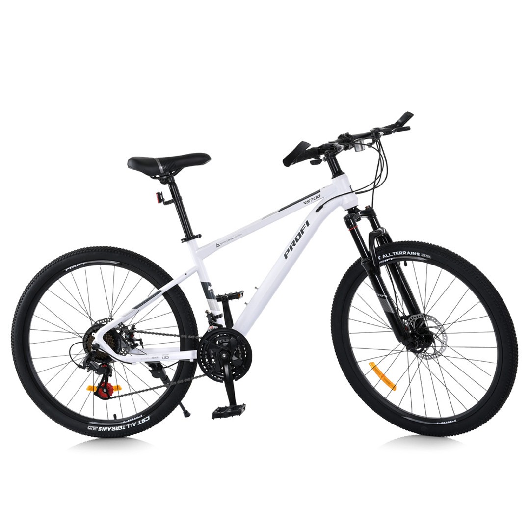 Спортивний велосипед 26 дюйми 16" сталева рама на 24 швидкості Profi MTB 2605-2 Білий, фото 1
