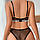 Жіночий сексуальний комплект спідньої білизни - бюстгальтер і трусики (Розмір S,M), Чорний, фото 2