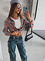 Женская Рубашка в клетку NV-1002 р: 42-46