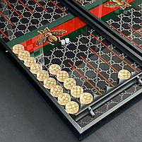 Дизайнерські нарди зі скла Gucci, 61×27×5см, арт.250101, фото 10