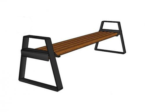 Лавка без спинки Loft RUD Бонго-В 1,6 м, фото 1
