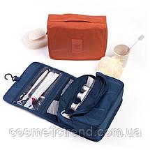 Косметичка/несесер дорожня розкладна підвісна Trevel Toiletry Pouch (темно-синій з малюнком) ) 42*24*9 см, фото 5
