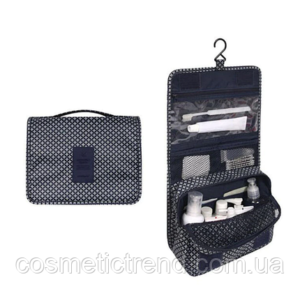 Косметичка/несесер дорожня розкладна підвісна Trevel Toiletry Pouch (темно-синій з малюнком) ) 42*24*9 см, фото 1