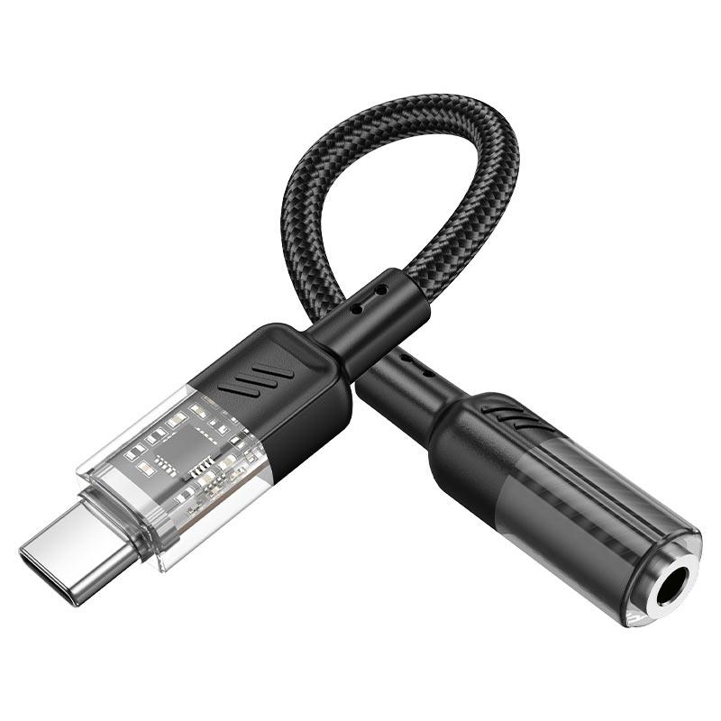 Адаптер Type-C/3.5 mm 0.15 m HOCO LS37 (LS37) чорний (коробка)