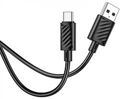Кабель Type-C 1.0 m HOCO X88 Gratified (6931474783349) чорний (коробка)