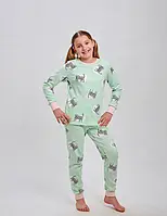 Детские пижамы для девочек, пижама для подростков от SMIL, теплая пижама для девочки, 100% хлопок 158