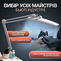 Настільна лампа безтіньова SBTR 9501 LED 182 LED 20W 2700-4000-6400K з регулюванням яскравості Біла, фото 6