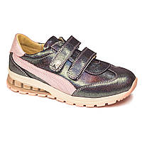 Кросівки ортопедичні шкіряні для дівчинки Zdrava obuvka Кросівки на липучці Дитяче ортопедичне взуття