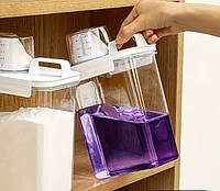 Контейнер 2,3л з герметичною кришкою з дозатором для прального порошку та гелю