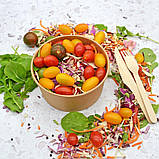 Крафтовий одноразовий посуд без кришки об'єм 1300 мл Ø 185 мм 50 шт/уп., фото 2