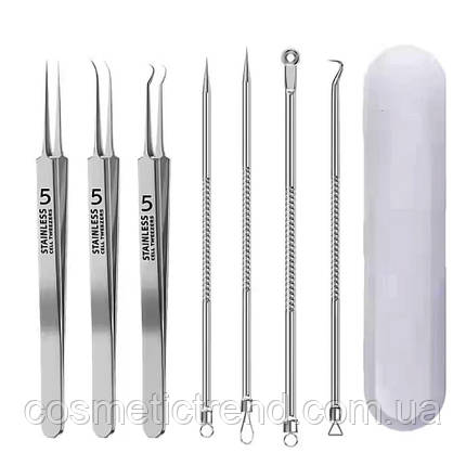 Інструменти для чищення обличчя косметологічні професійні (набір 7 предметів + футбол), фото 1