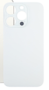 Задня кришка iPhone 15 Pro, біла, White Titanium, з великими отворами під вікна камер, оригінал PRC