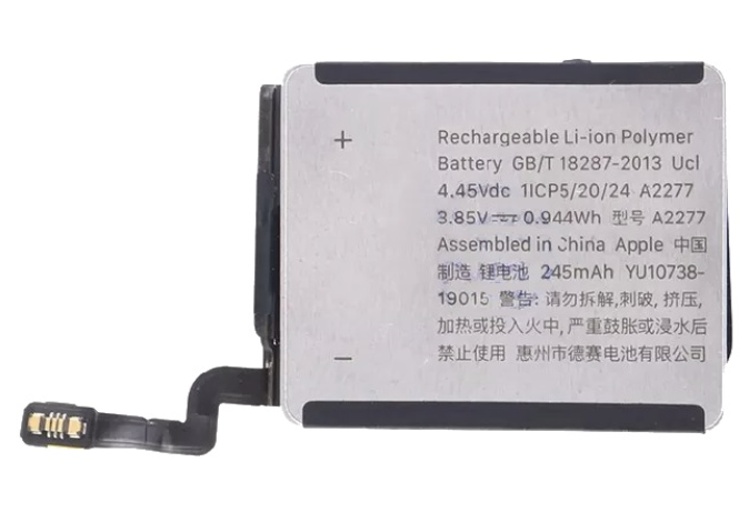 Акумулятор Apple Watch SE 2022 40mm, Cellular, 245 mAh, оригінал PRC G+OCA PRo, фото 1
