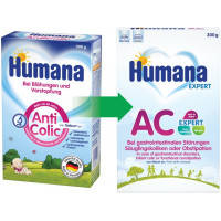 Дитяча суміш Humana AC Expert У разі дитячих кольок і запорів 300 г (4031244720467)