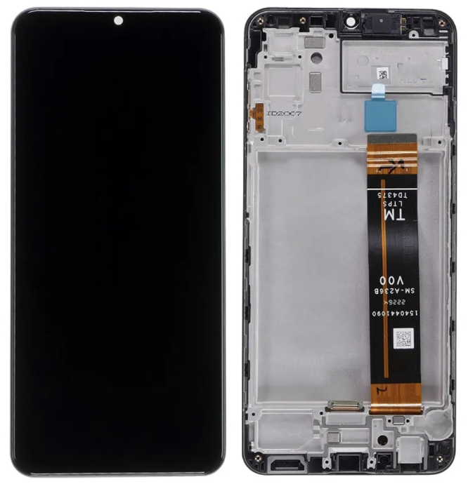 Дисплей (екран) для Samsung A236 Galaxy A23 5G, чорний, з передньою панеллю, SM-A236B V00